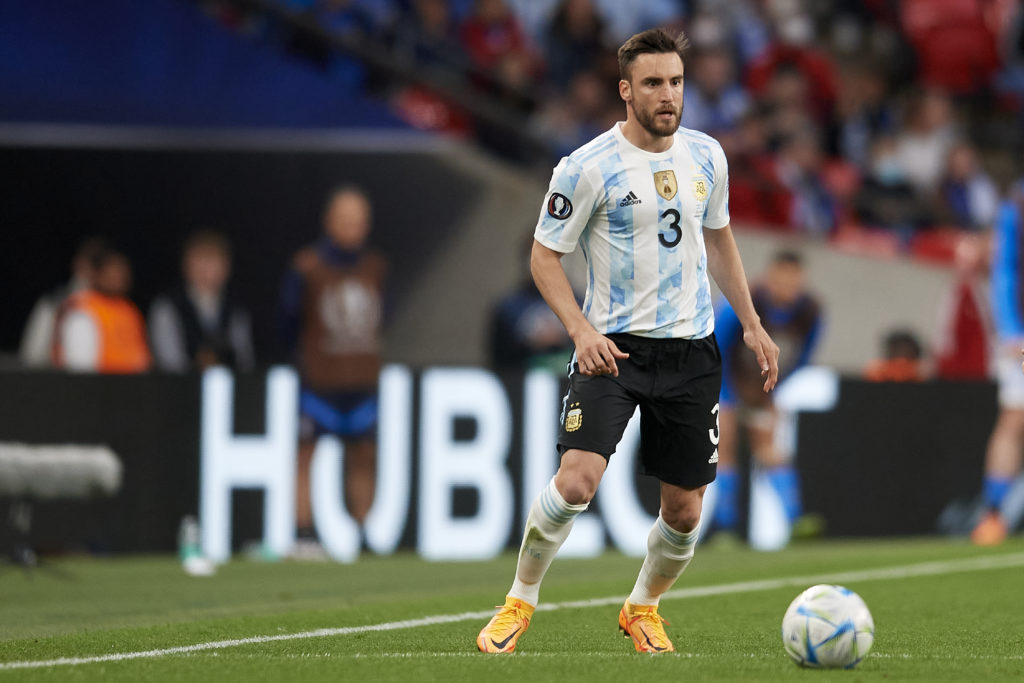 Nicolas Tagliafico in action for Argentina.