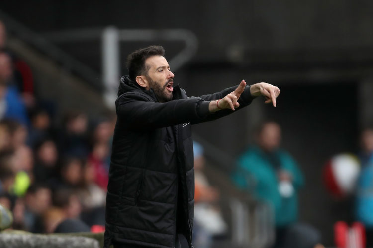 SWANSEA, WALES - MAY 08: Carlos Corberan Head Coach / Manager of West Bromwich Albion during the Sky Bet Championship between Swansea City and West...