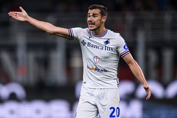 Harry Winks of UC Sampdoria reacts during the Serie A