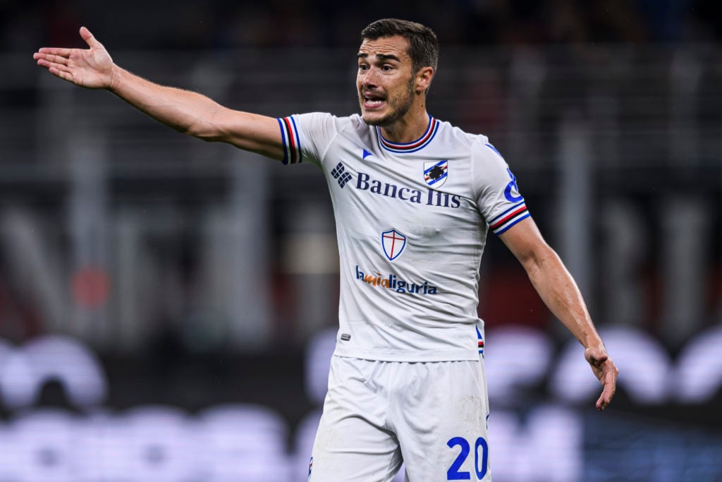 Harry Winks of UC Sampdoria reacts during the Serie A