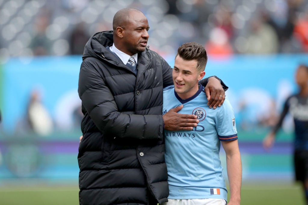 Patrick Vieira and a young Jack Harrison at New York City.