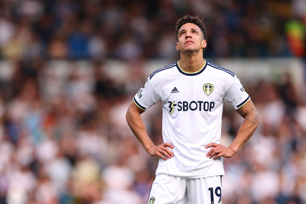 Rodrigo Moreno looks dejected after Leeds United v Tottenham Hotspur - Premier League