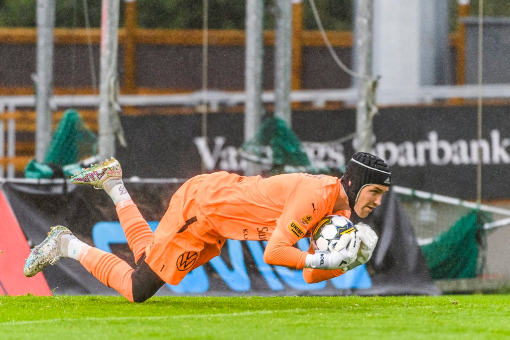 Noel Tornqvist in action for Swedish side Mjallby.