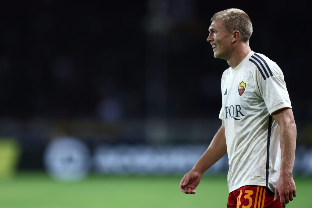 Rasmus Kristensen of As Roma looks on during the Serie A
