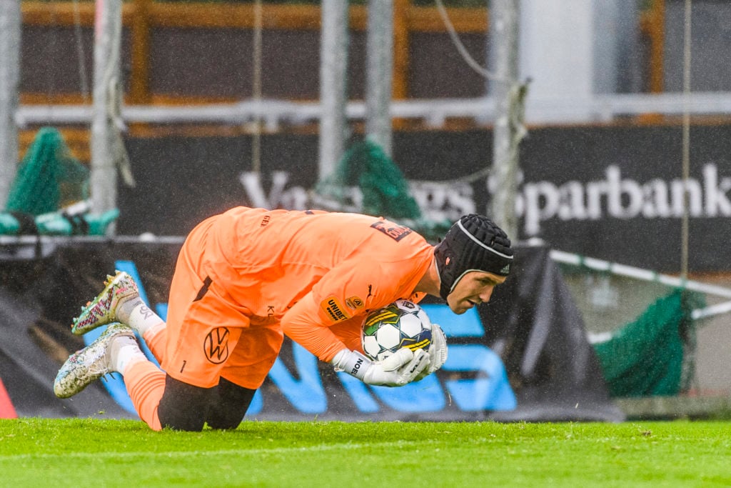 Noel Tornqvist in action for Swedish side Mjallby.