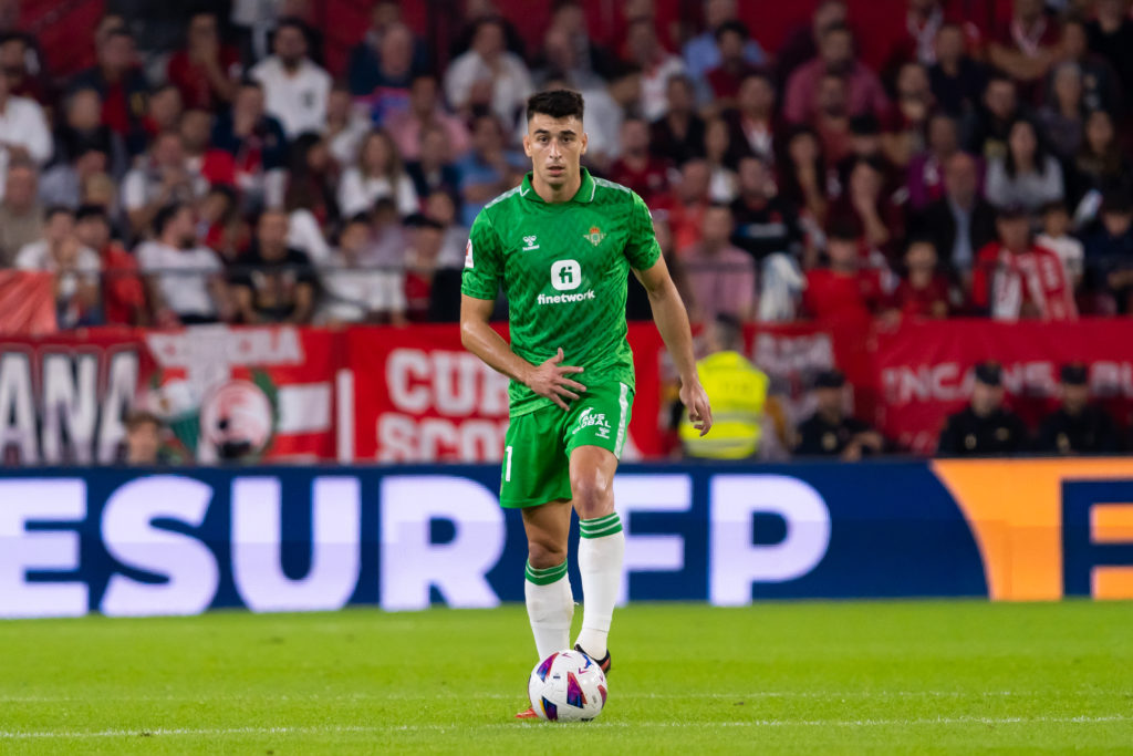 Marc Roca seen in action during the LaLiga EA Sports 2023/