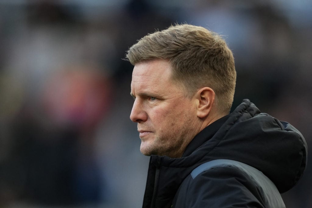 Newcastle manager Eddie Howe watches his side take on Forest.