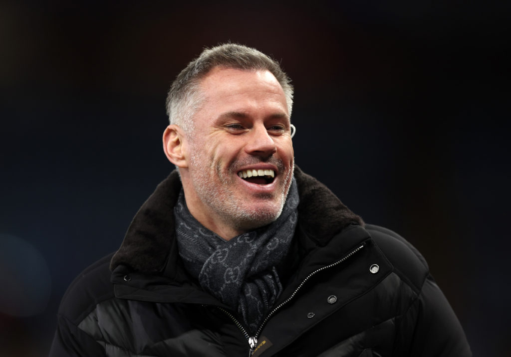 Jamie Carragher during punditry duties.