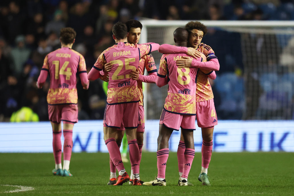 Ethan Ampadu gives Glen Kamara a hug.