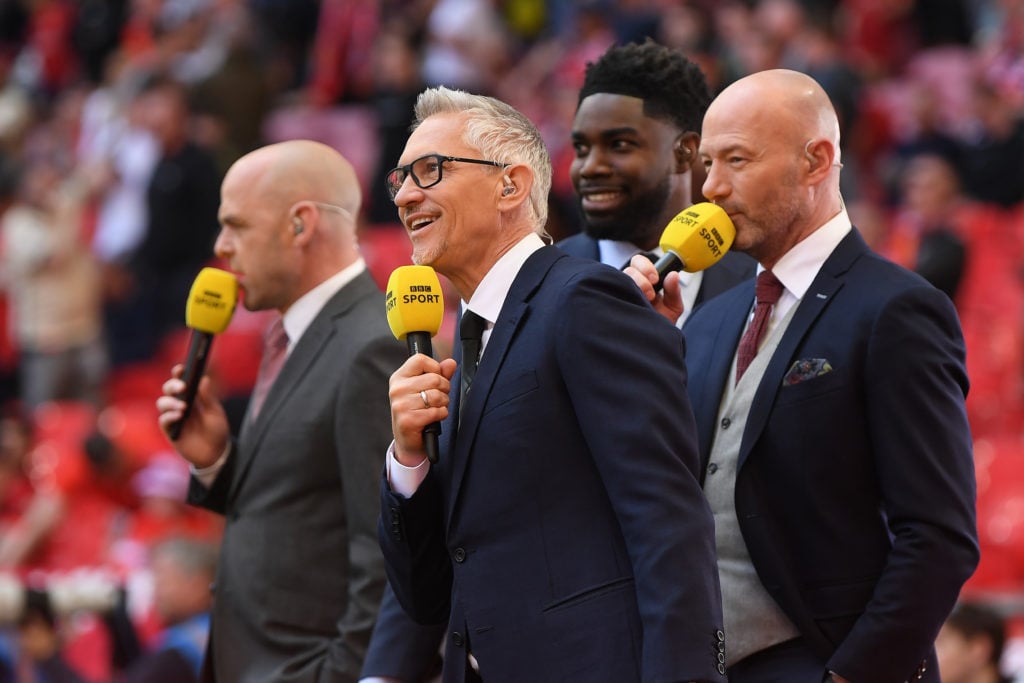 Alan Shearer and Gary Lineker on Match of the Day duty.