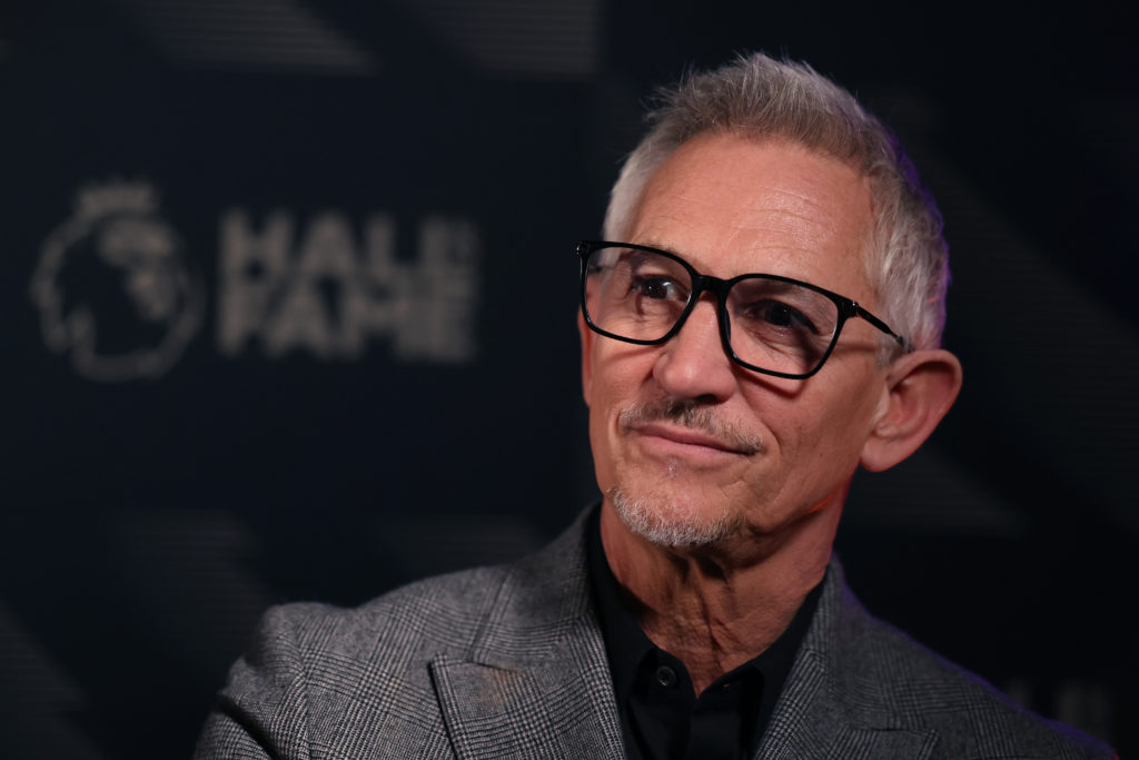 Gary Lineker at the Premier League Hall of Fame 2024 Inductions