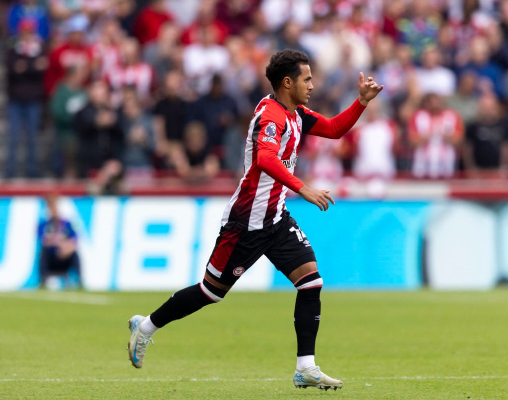 Fabio Carvalho scores for Brentford.