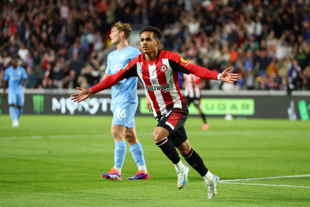 Fabio Carvalho celebrates during Brentford v Leyton Orient - Carabao Cup Third Round