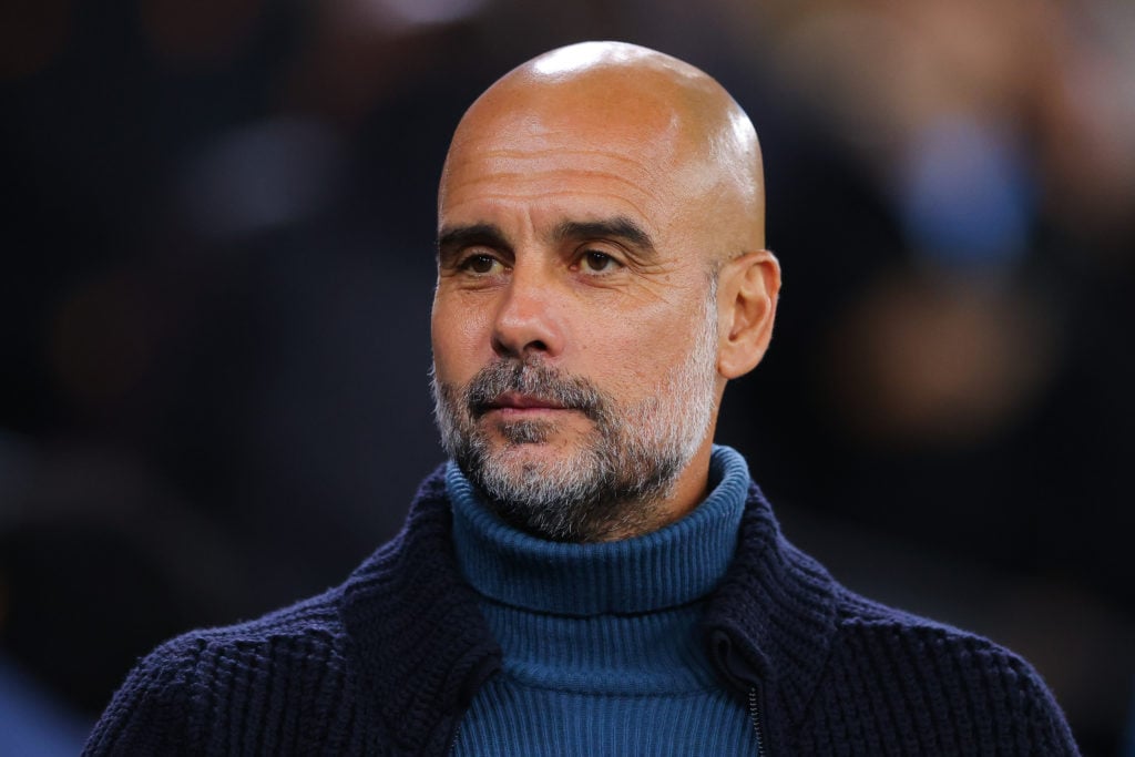 Manchester City manager Pep Guardiola during a Carabao Cup game against Watford.