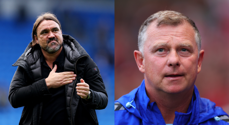 Leeds United's Daniel Farke and Coventry City's Mark Robins.