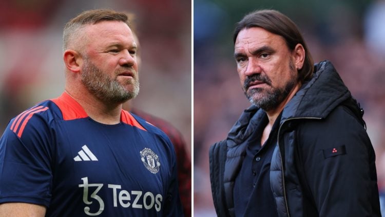 Split image of Wayne Rooney and Daniel Farke.