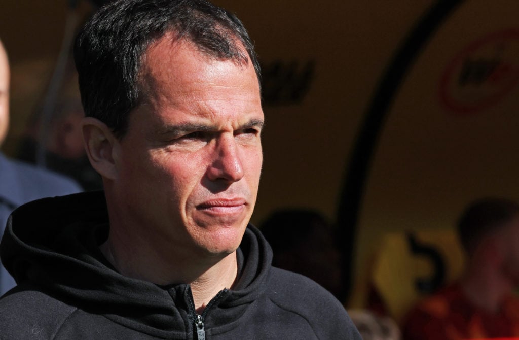 Regis Le Bris during a game between Sunderland and Watford.