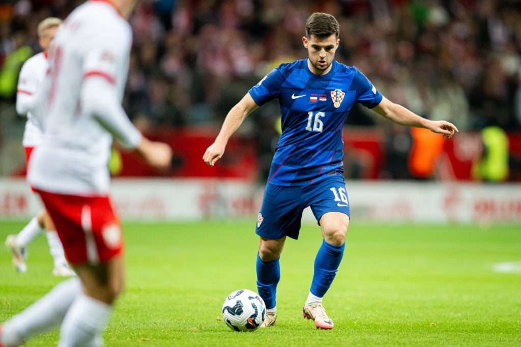 Martin Baturina in action for Croatia.