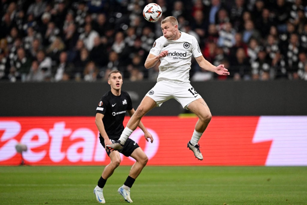 Rasmus Kristensen in action for Frankfurt.