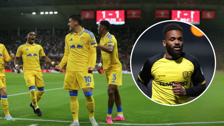 Leeds United team and Darren Bent.