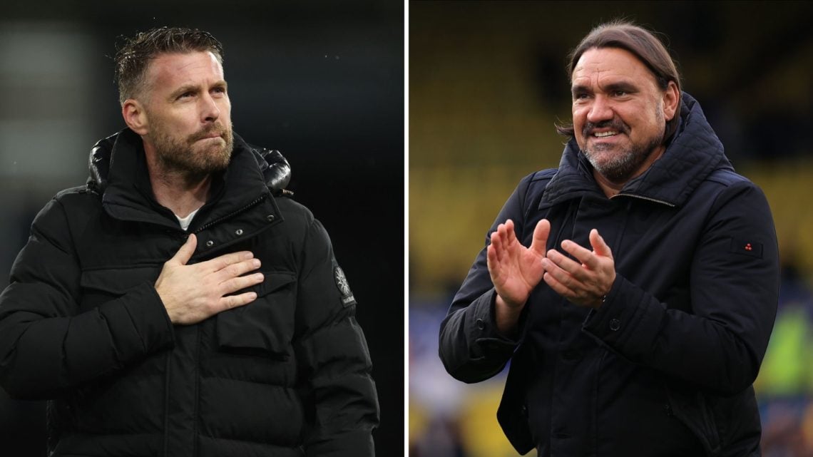 Split image of Rob Edwards and Daniel Farke.