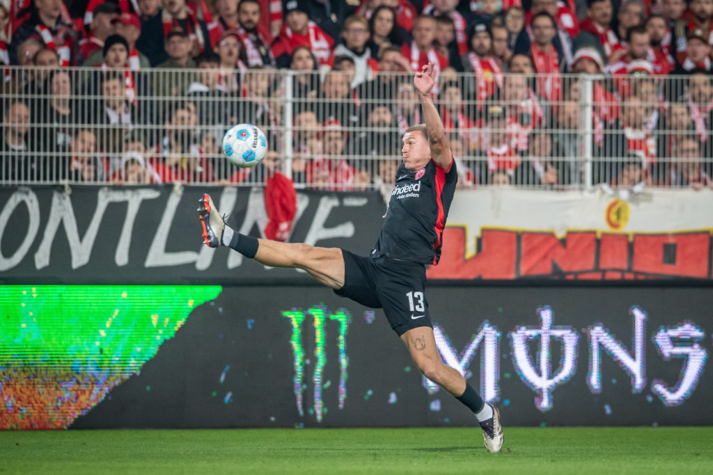 Rasmus Kristensen in action for Frankfurt.