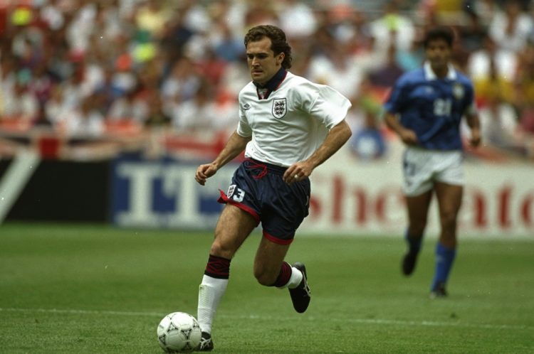 1993:  Tony Dorigo of England in action during a US Cup match against Brazil.  Mandatory Credit: David  Cannon/Allsport