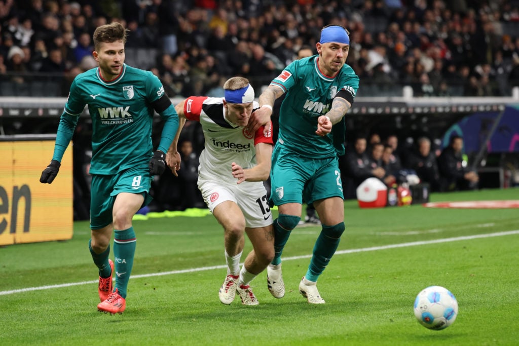 Rasmus Kristensen in action for Frankfurt.