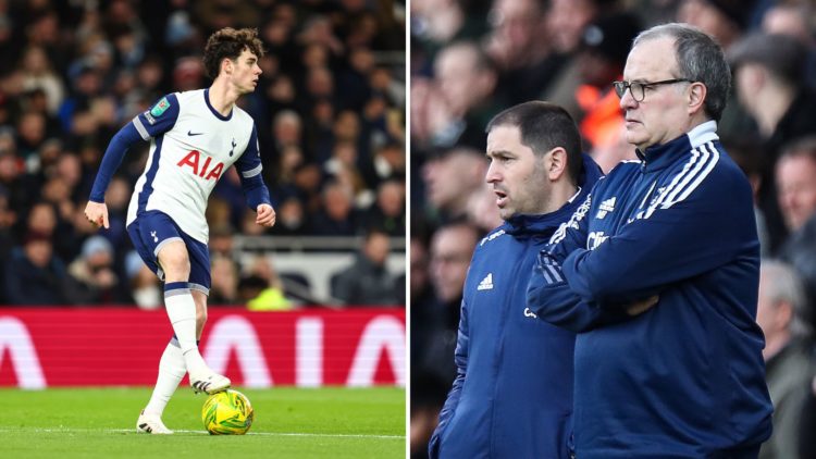 Archie Gray and Marcelo Bielsa (managing Leeds)