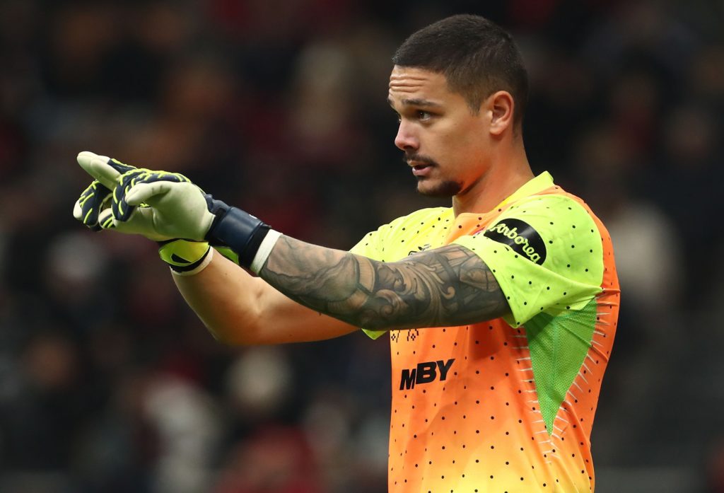 Elia Caprile in action during AC Milan v Cagliari Calcio - Serie A