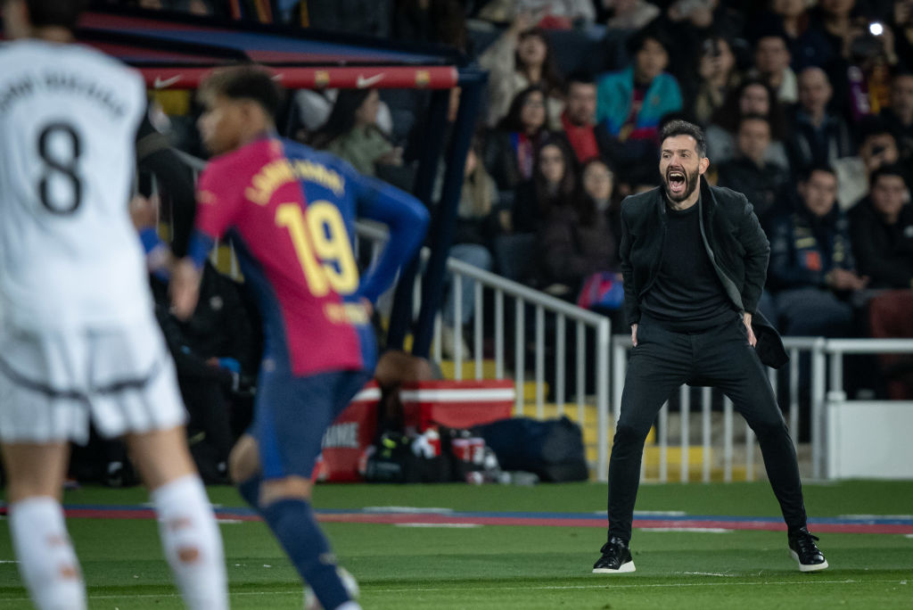 Head coach Carlos Corberán (Valencia CF) seen during a La