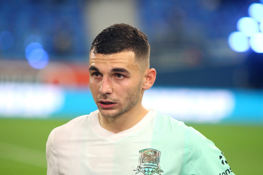Eduard Spertsyan (10) of Krasnodar seen in action during the