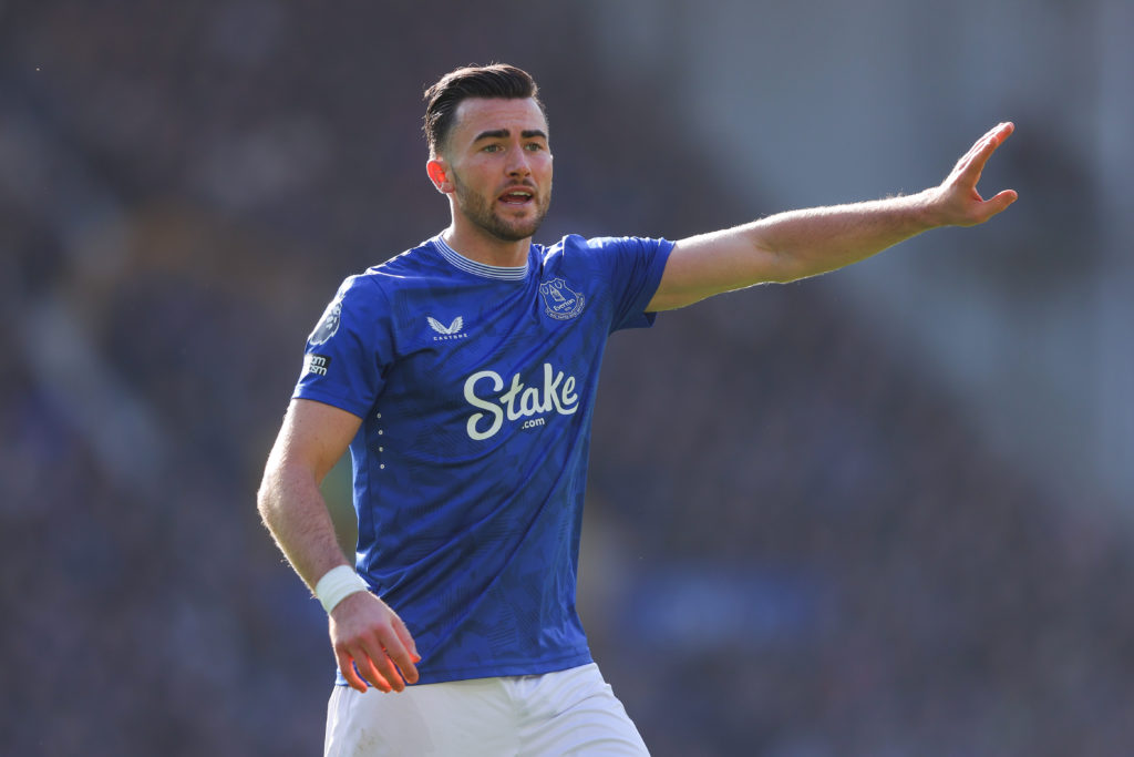 Jack Harrison in action for Everton.