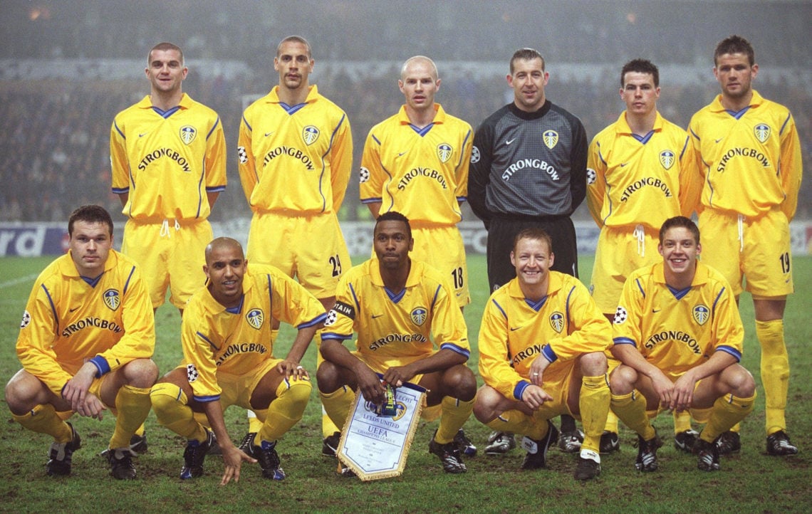 ANDERLECHT, BELGIUM - FEBRUARY 21: CHAMPIONS LEAGUE 00/01, Anderlecht; RSC ANDERLECHT - LEEDS UNITED 1:4; TEAM/LEEDS: (von oben li.): Dominic MATT...