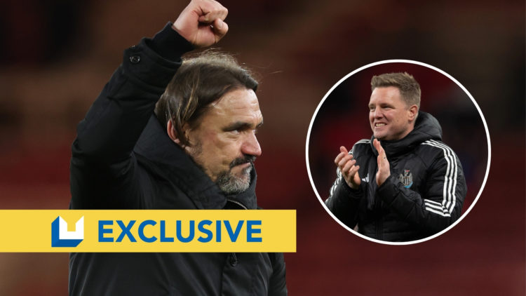 LUN exclusive Daniel Farke with an inset of Eddie Howe
