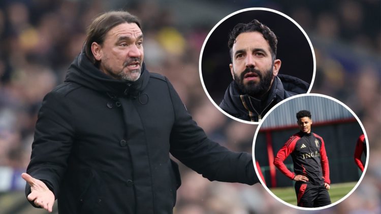 Main image, Daniel Farke, Manager of Leeds United, reacts during the Emirates FA Cup Fourth Round match between Leeds United and Millwall at Elland...