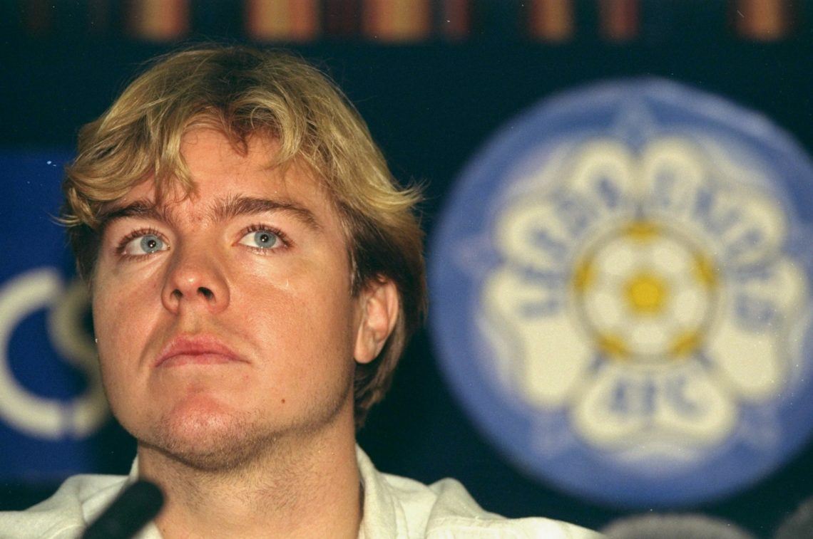 18 Nov 1995: Portrait of Tomas Brolin of Leeds United after signing for the club at Elland Road in Leeds, England. Mandatory Credit: Mark Thomps...