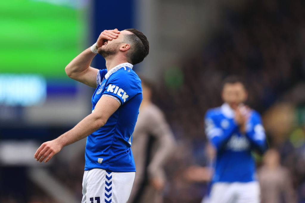 Jack Harrison in action for Everton.