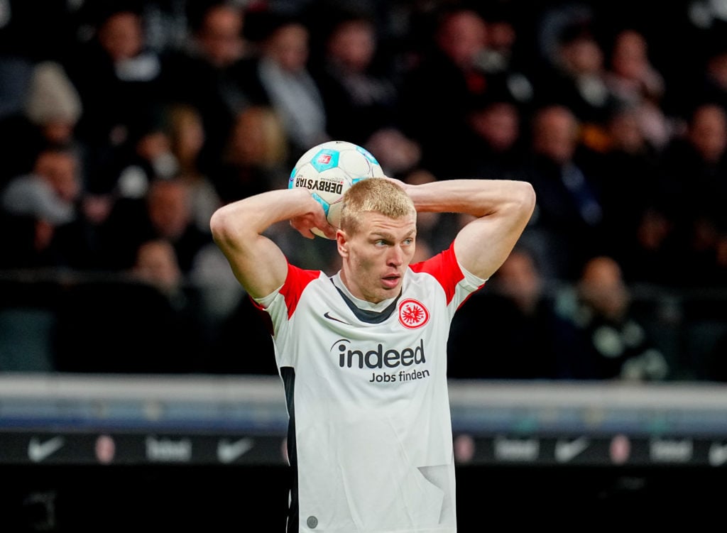 Rasmus Kristensen in action for Frankfurt.