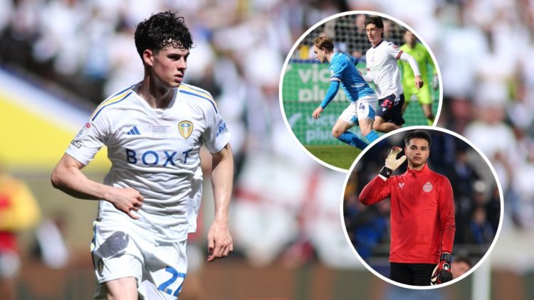 Main image, Archie Gray of Leeds United in action during the Sky Bet Championship Play-Off Final match between Leeds United and Southampton at Wemb...
