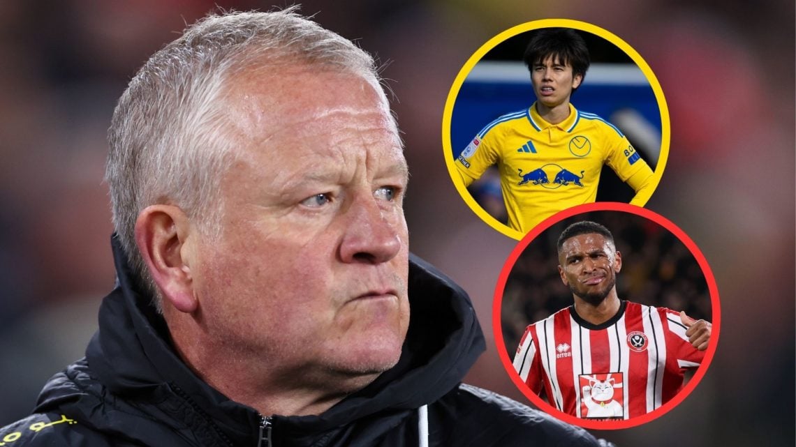 Sheffield United manager Chris Wilder. Insets: Ao Tanaka and Tyrese Campbell.