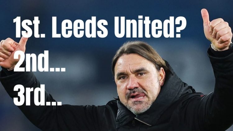 LEEDS, ENGLAND - MARCH 05: Daniel Farke, Manager of Leeds United gives a thumbs the fans after the Sky Bet Championship match between Leeds United ...
