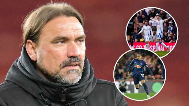 Main image, Leeds United's Manager Daniel Farke is present during the Sky Bet Championship match between Middlesbrough and Leeds United at the Rive...