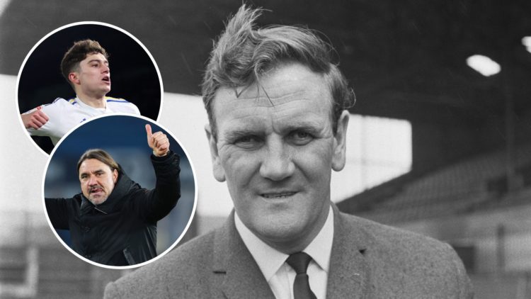 Main image, Former English footballer Don Revie (1927 - 1989), manager of Leeds United FC, UK, April 1967. Top inset, Daniel James of Leeds United ...
