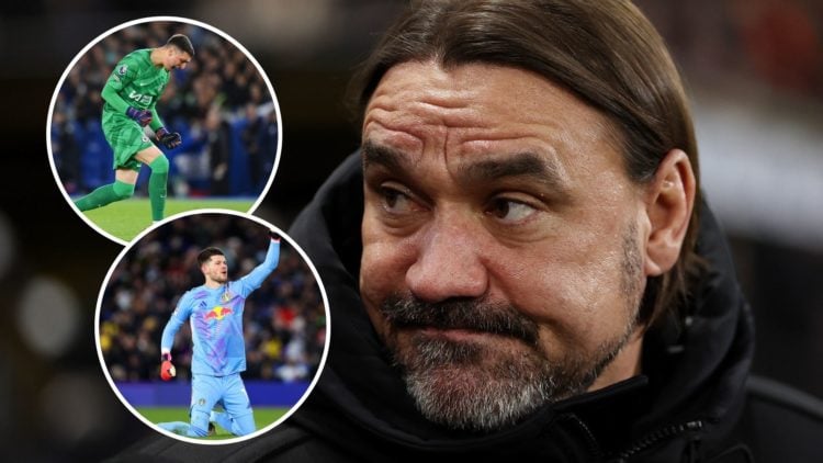 Main image, Daniel Farke, manager of Leeds United, before the Sky Bet Championship match between Watford FC and Leeds United FC at Vicarage Road on...