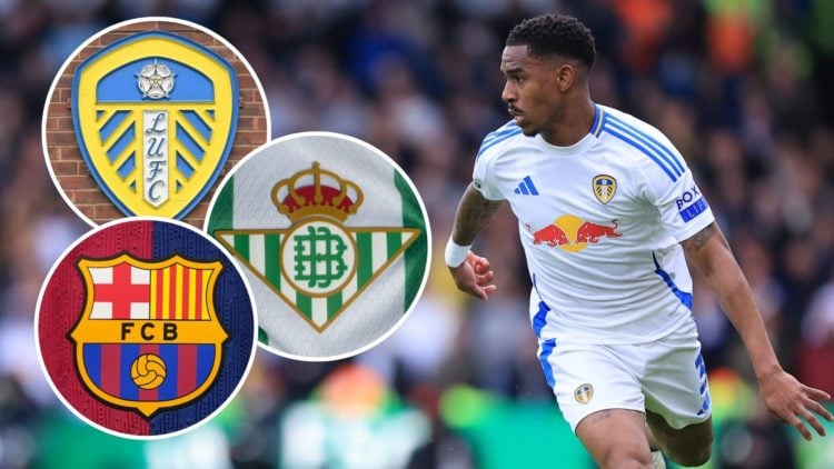 Main image, Junior Firpo (Leeds United) participates in the Sky Bet Championship match between Leeds United and West Bromwich Albion at Elland Road...