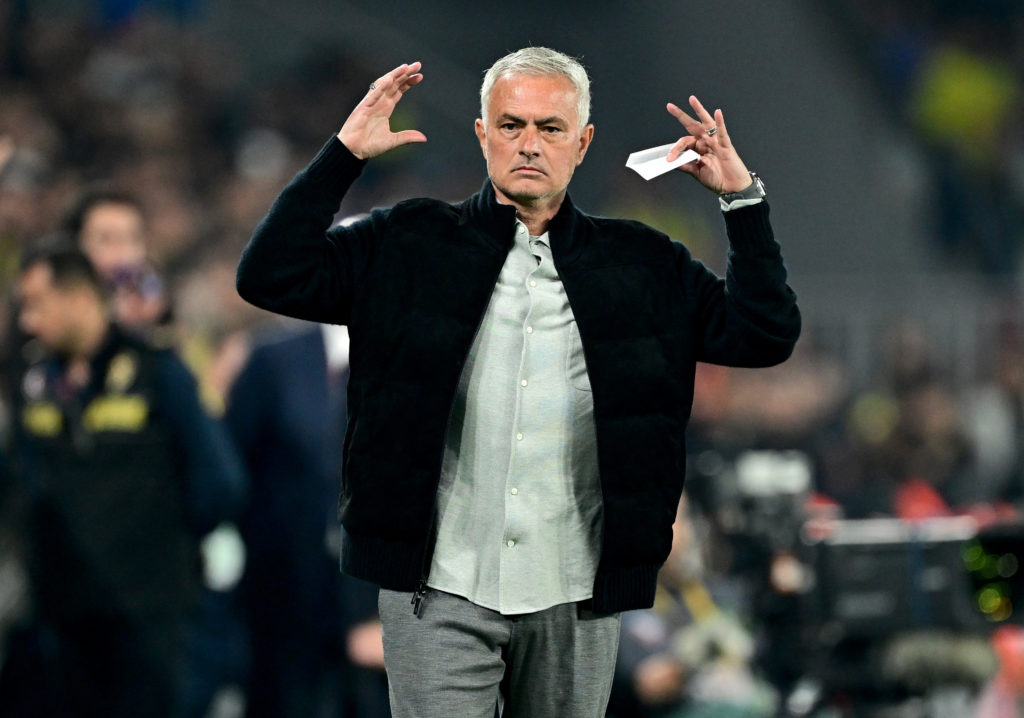 Jose Mourinho during a Fenerbahce match.