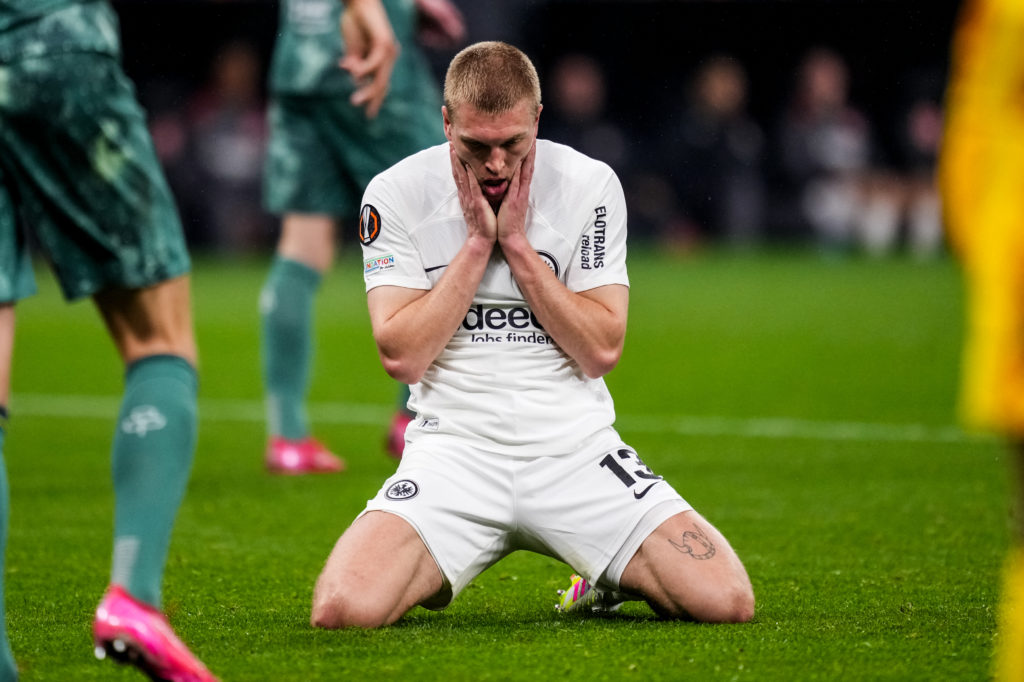 Rasmus Kristensen in action for Frankfurt.