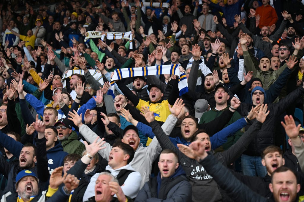 Leeds United's fans against Stoke City.
