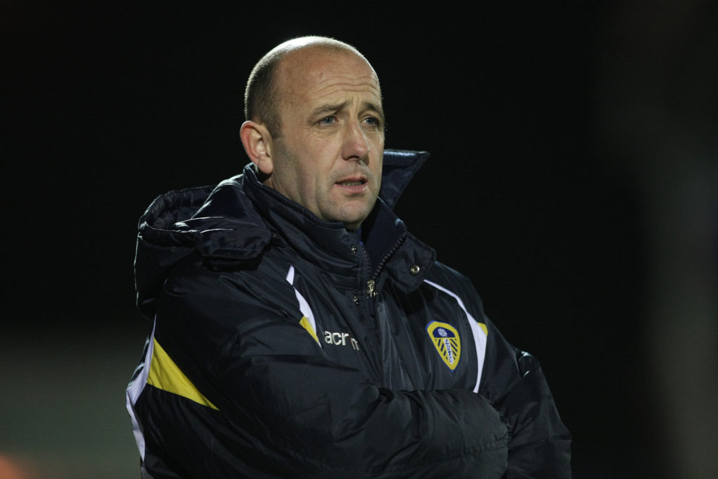 Gary McAllister looks on during Northampton Town and Leeds United